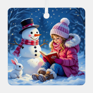 Adorno Metálico Niña pequeña y Navidades personalizados de hombre