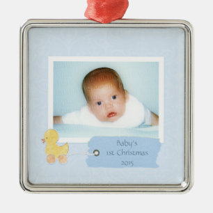 Adorno Metálico Niño pequeño primer Personalizado navideño