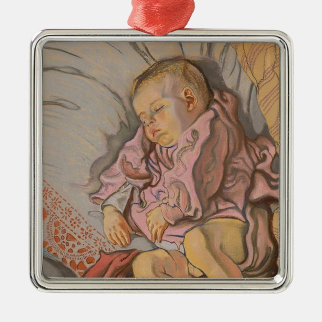 Adorno Metálico Niño que duerme (Frente)