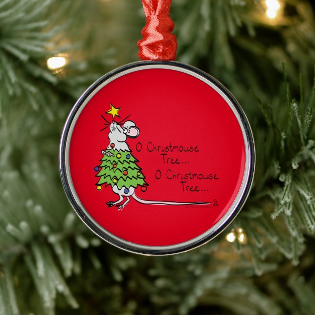 Adorno Metálico Niños divertidos del árbol de Navidad del ratón (Árbol)