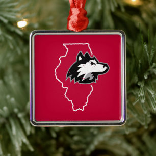 Adorno Metálico NIU Huskies Estado Love