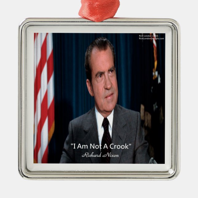 Adorno Metálico Nixon Y No Una Cita Crook (Frente)