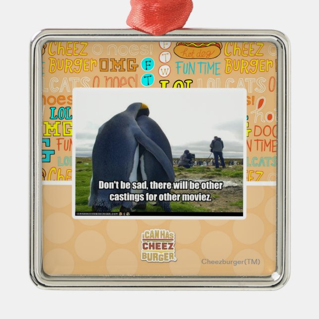 Adorno Metálico No esté triste (Frente)