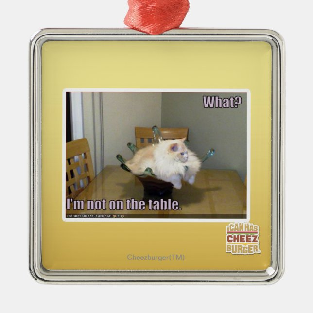 Adorno Metálico No estoy sobre la mesa (Frente)