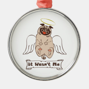 Adorno Metálico No fue una cita graciosa de ángel pug de mí