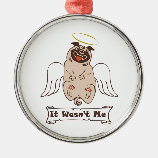 Adorno Metálico No fue una cita graciosa de ángel pug de mí (Frente)