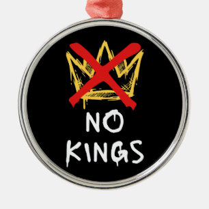 Adorno Metálico No Kings América Protesta Democracia Anti-Trump I
