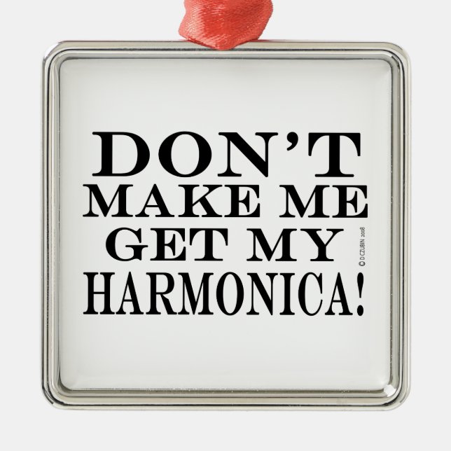 Adorno Metálico No me hagas buscar mi armónica (Frente)