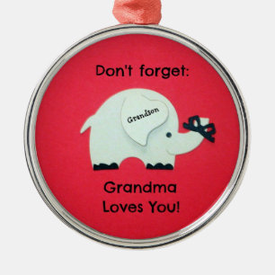 Adorno Metálico  No olviden: ¡La abuela te ama! Nieto