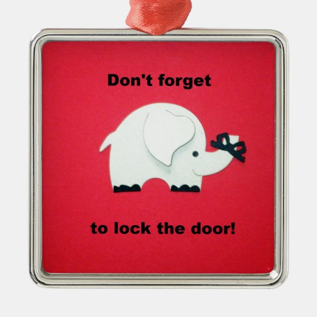 Adorno Metálico No olvides cerrar la puerta con llave. (Frente)
