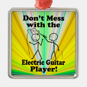 Adorno Metálico No te metas con el guitarrista eléctrico