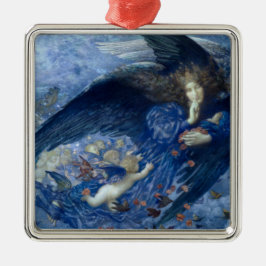 Adorno Metálico Noche con su tren de estrellas (Ángel con Cherubs)