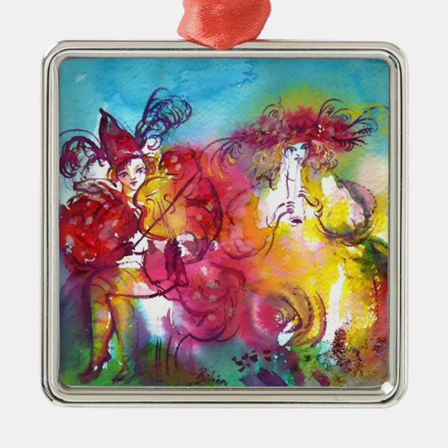 Adorno Metálico NOCHE DE CARNAVAL / Mascarada veneciana, música de (Frente)