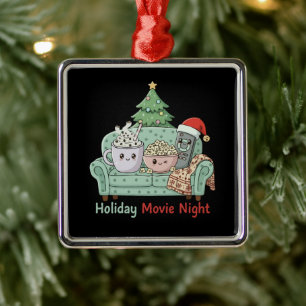 Adorno Metálico Noche de Película Kawaii de Navidad Festividad A
