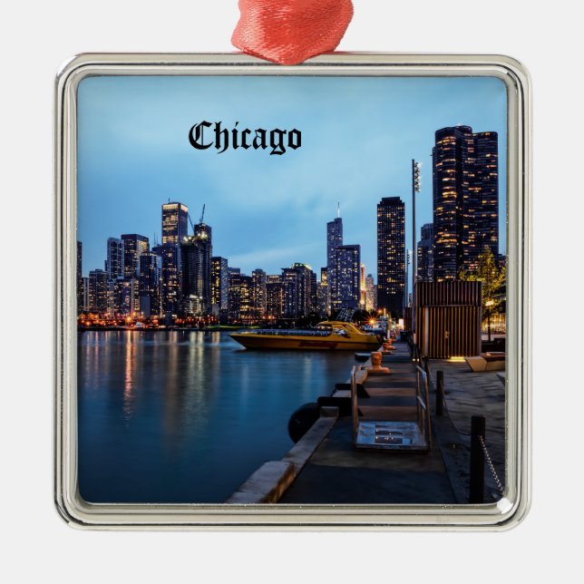 Adorno Metálico Noche En El Pier De La Marina (Frente)