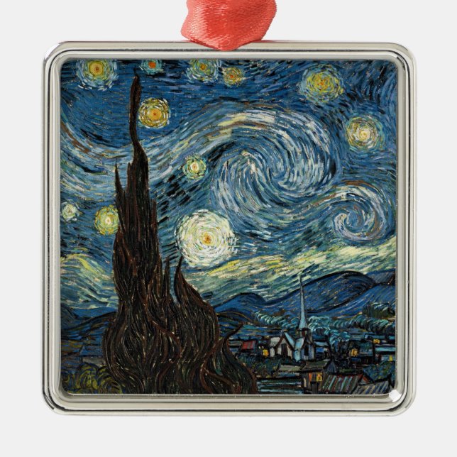 Adorno Metálico Noche estrellada de Vincent van Gogh (Frente)