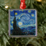 Adorno Metálico Noche estrellada | Vincent Van Gogh<br><div class="desc">Noche estrellada (1889) del artista holandés Vincent Van Gogh. El arte original es un óleo sobre lienzo que representa un enérgico cielo nocturno post-impresionista en tonos morales de azul y amarillo. Utilice las herramientas de diseño para agregar texto personalizado o personalizar la imagen.</div>