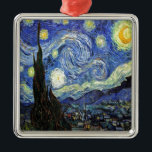 Adorno Metálico Noche Starry De Vincent Van Gogh 1889<br><div class="desc">Hasta donde sé,  estas imágenes son de dominio público y se cree que son libres de usar sin restricciones en Estados Unidos. 
 Por favor,  contácteme si descubre que alguna de estas imágenes no es de dominio público.</div>