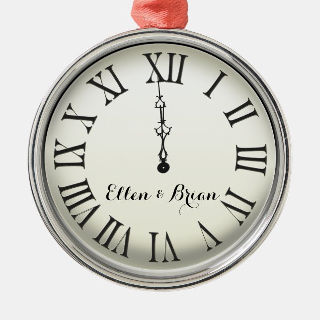 Adorno Metálico Noche Vieja personalizada (Frente)