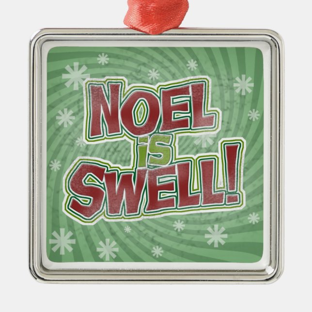 Adorno Metálico Noel es inflamación (Frente)
