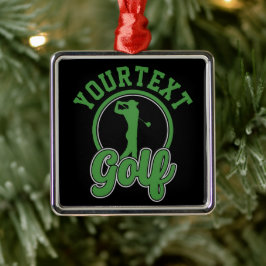 Adorno Metálico NOMBRE ADICIONAL DE Golf Personalizado Retro Pro G