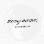 Adorno Metálico Nombre de mejor caligrafía de mamá de todos los ti<br><div class="desc">Celebra a las madres especiales en tu vida con nuestro diseño de nombre de caligrafía de mejor mamá de todos los tiempos, perfecto para el Día de la Madre, cumpleaños o cualquier ocasión para mostrar tu amor. Este regalo elegante y de personalizable es ideal para todas las mamás, ya sean...</div>
