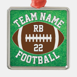 Adorno Metálico Nombre del equipo de fútbol personalizado, número 