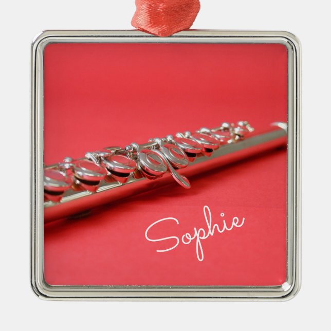 Adorno Metálico Nombre del instrumento de música clásica flauta (Frente)