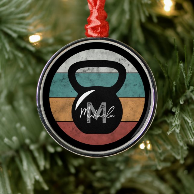 Adorno Metálico Nombre del monograma del personalizado del timbre  (Árbol)
