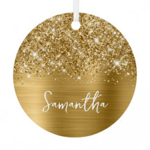 Nombre Glam Dorado Brillante