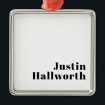 Adorno Metálico Nombre mínimo retro moderno o plantilla de negocio<br><div class="desc">Un diseño de estilo moderno que puede ser personalizar como se ve.</div>