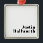 Adorno Metálico Nombre mínimo retro moderno o plantilla de negocio<br><div class="desc">Un diseño de estilo moderno que puede ser personalizar como se ve.</div>