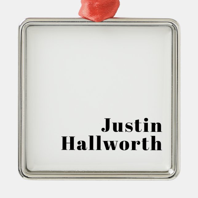 Adorno Metálico Nombre mínimo retro moderno o plantilla de negocio (Frente)