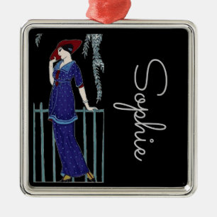 Adorno Metálico Nombre personal de dama elegante de moda de París 