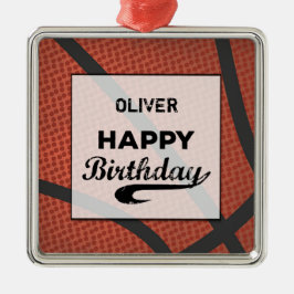 Adorno Metálico Nombre personalizado Baloncesto Cumpleaños Gran Bo
