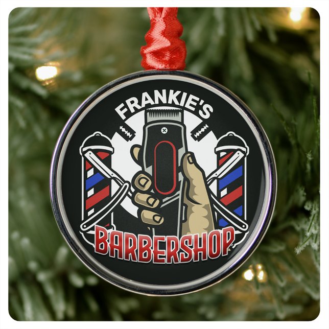 Adorno Metálico NOMBRE personalizado Barbería de retro de barbería (Subido por el creador)