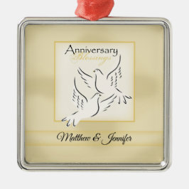 Adorno Metálico Nombre personalizado, bendiciones de aniversario d