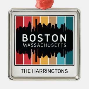 Adorno Metálico Nombre personalizado Boston Massachusetts