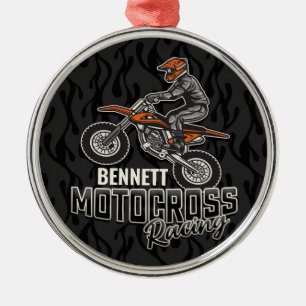 Adorno Metálico NOMBRE personalizado Carreras Motocross de ciclism
