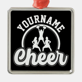 Adorno Metálico NOMBRE Personalizado Cheer equipo Varsity CheerLea