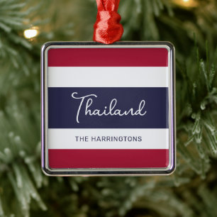 Adorno Metálico Nombre personalizado Colores de Tailandia