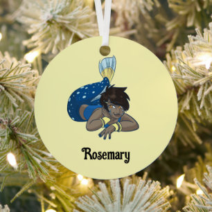 Adorno Metálico Nombre personalizado de Lady mermaid