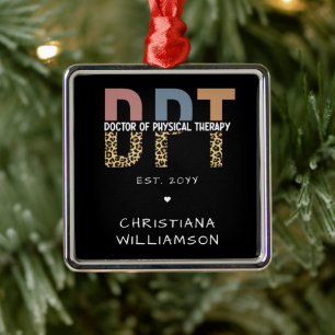 Adorno Metálico Nombre personalizado DPT Médica de la terapia físi