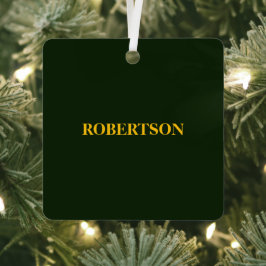 Adorno Metálico Nombre personalizado minimalista verde
