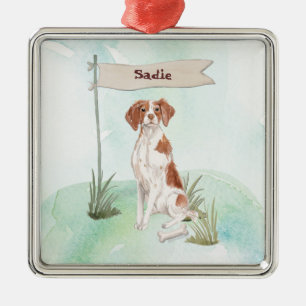 Adorno Metálico Nombre personalizado Perro Mascota de Bretaña