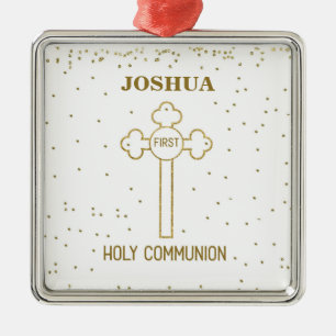 Adorno Metálico Nombre personalizado Primera cruz de oro de la com