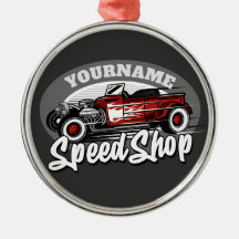 NOMBRE Personalizado Rockabilly Roadster Speed Sho
