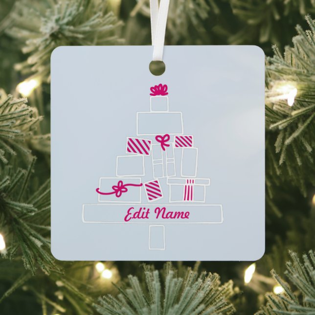 Adorno Metálico Nombre y foto de Navidades personalizados (in situ)