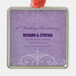 Adorno Metálico Nombres personalizados, 50 aniversario Boda a pare