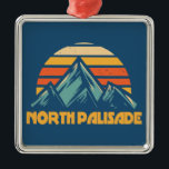 Adorno Metálico North Palisade California Retro Turquesa<br><div class="desc">North Palisade es la tercera montaña más alta de la Sierra Nevada de California y una de las catorce del estado,  elevándose a unos 4.342 metros.</div>